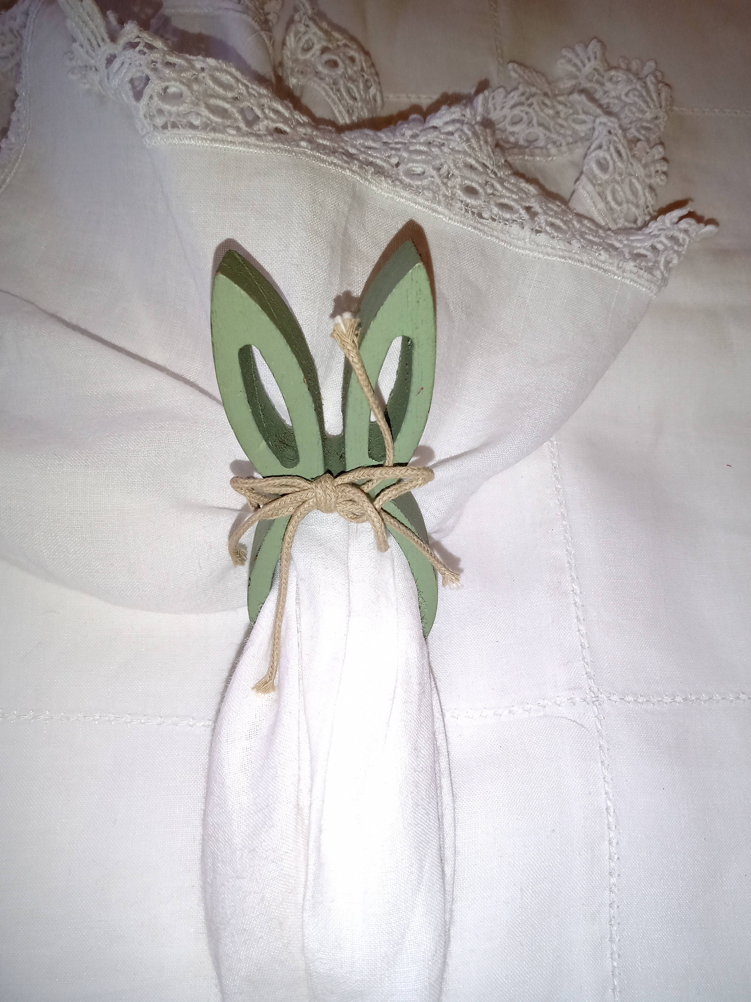 PORTA GUARDANAPO COELHO VERDE