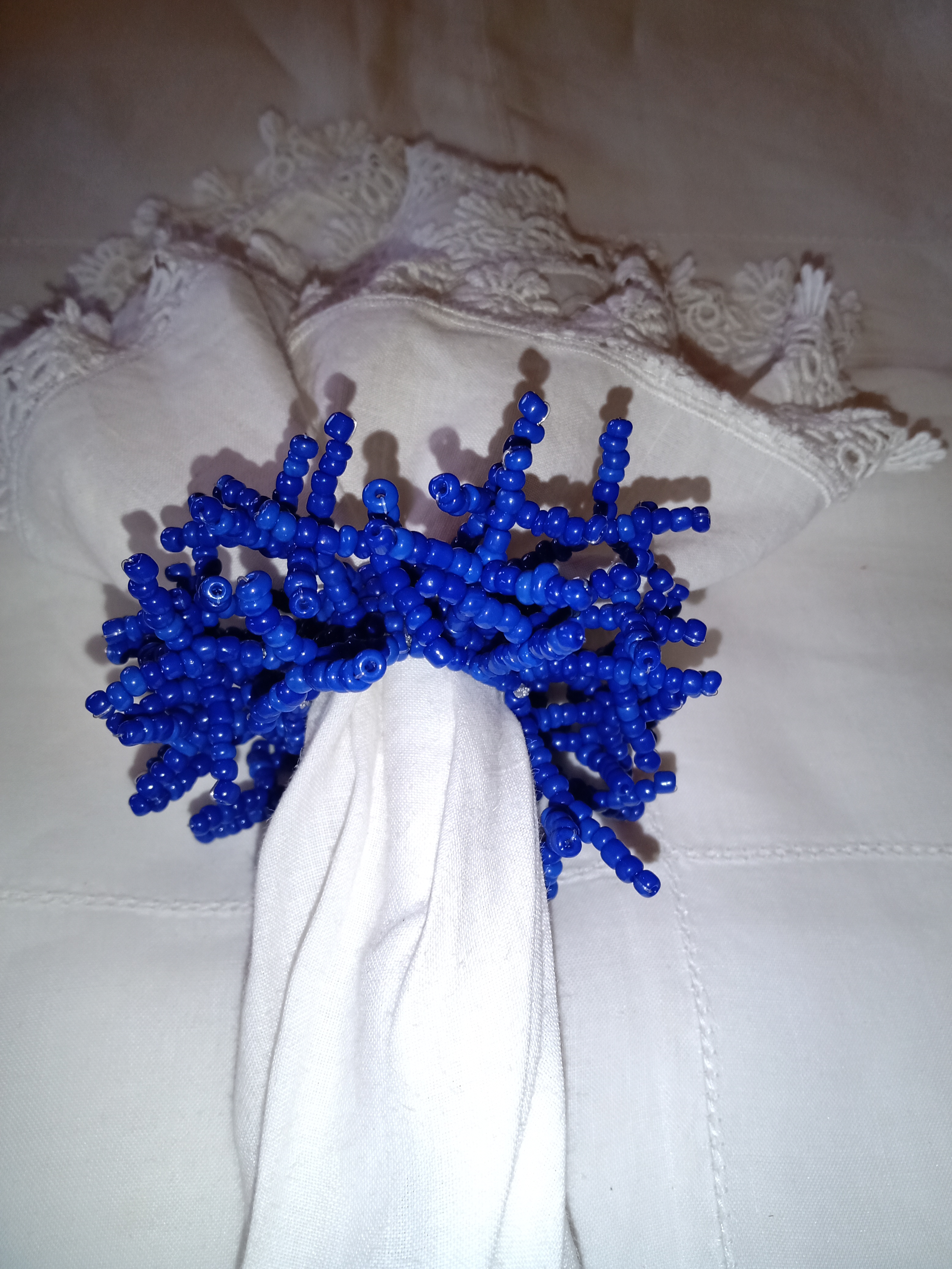 PORTA GUARDANAPO CORAL AZUL