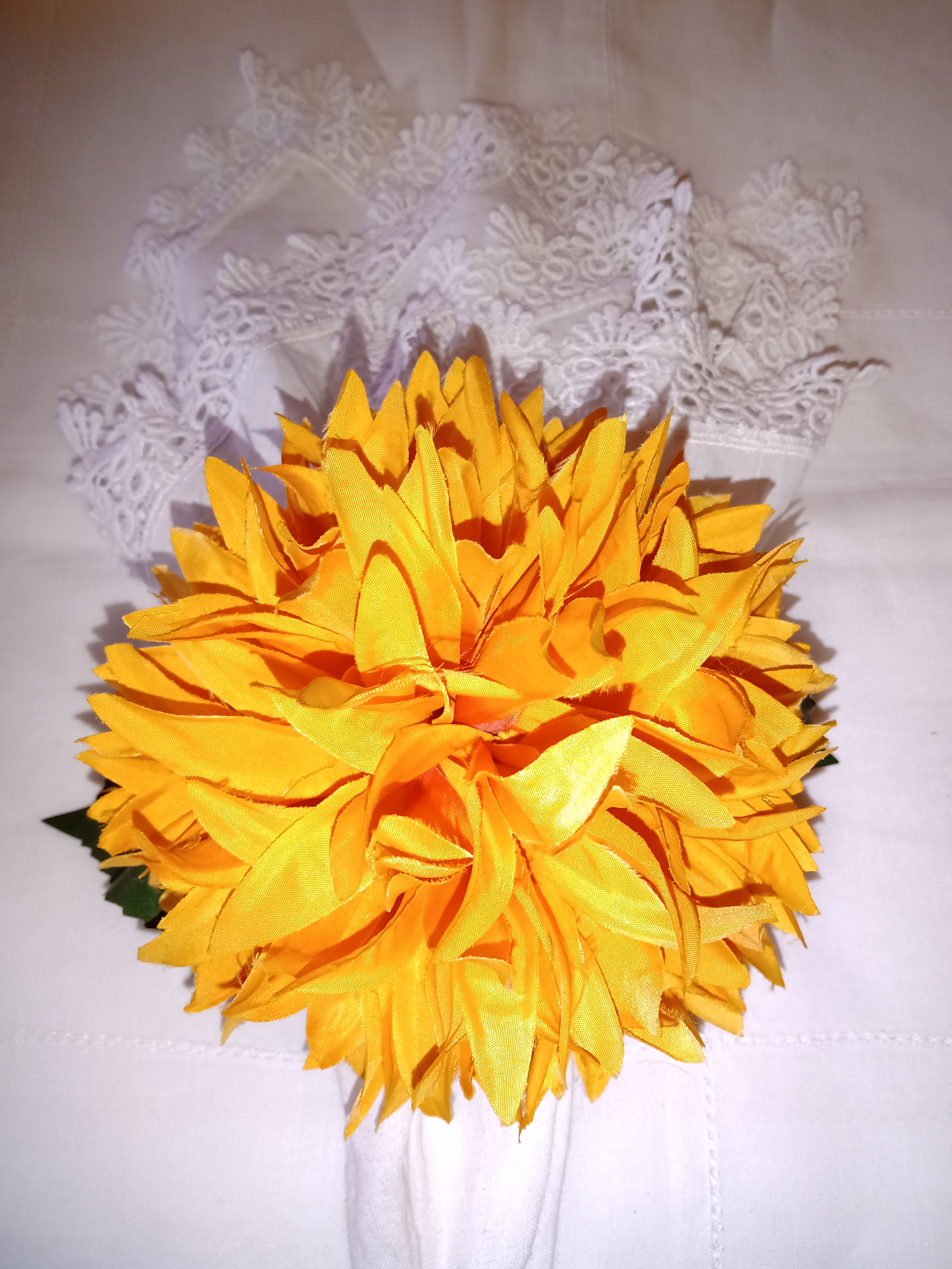 PORTA GUARDANAPO FLOR DALIA LARANJA